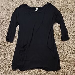 Emerald Black Women's Tunic Top